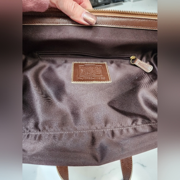 COACH Y2K Hampton Embossed Signature Stripe Leather Satchel 11609 EUC - Picture 13 of 16